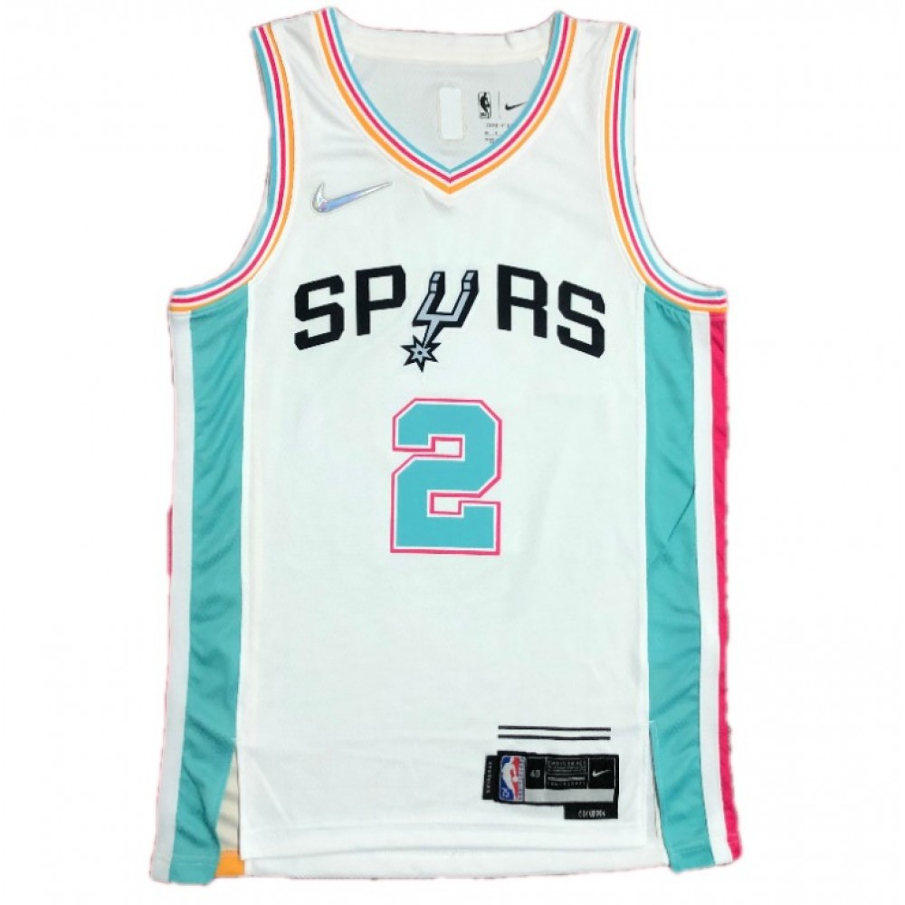 Men's San Antonio Spurs Kawhi Leonard #2 White 2021/22 Swingman Jersey - City Edition-Pro Kit Vault | Brand New 26/27 Sports Jerseys